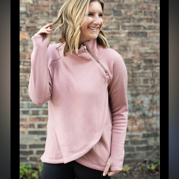 Athleta Sweaters - Athleta Pink Fleece Jacket